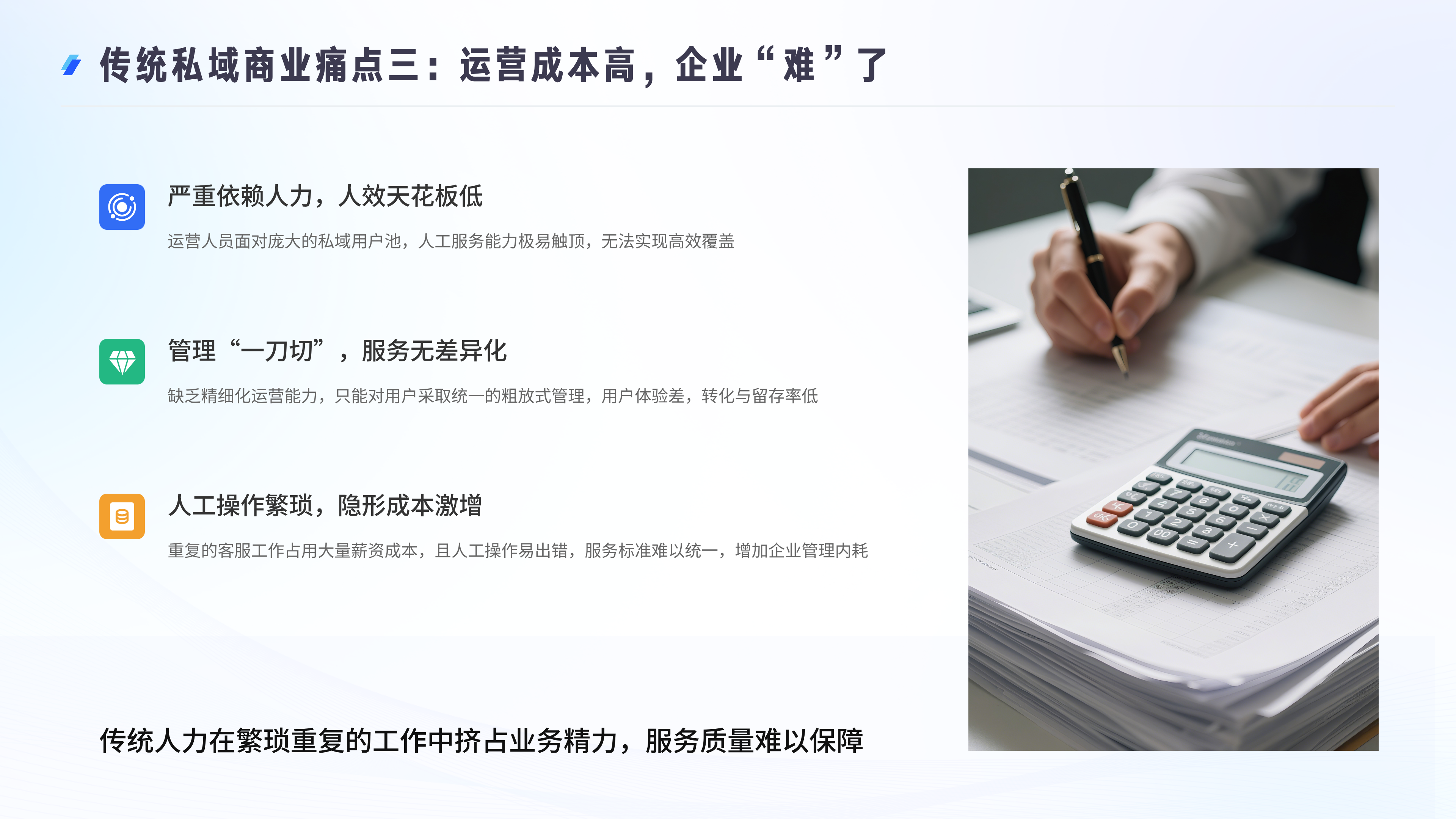 传统私域痛点三：转化链路长、成交效率低